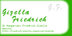 gizella friedrich business card